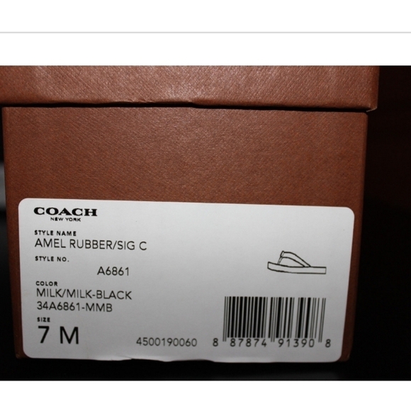 COACH RUBBER SIG C THONG SANDALS SIZE 7 - Picture 8 of 9